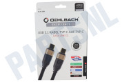 Oehlbach D1C33201  33201 Excellence USB-C 3.1 kabel, 2 meter geschikt voor o.a. USB-C 3.1, 2 meter