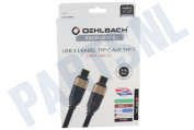 Oehlbach D1C33202  33202 Excellence USB-C 3.1 kabel, 3 meter geschikt voor o.a. USB-C 3.1, 3 meter