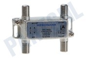 Hirschmann 695020480 DFC 0631  Verdeel element CATV 3-Weg splitter 5-1218 MHz geschikt voor o.a. DFC 0631, F-aansluiting
