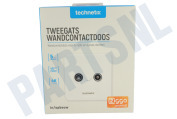 Technetix 11200200  TRAS-2000-S Tweegatsdoos R/TV TRAS-2000 SHOP geschikt voor o.a. Radio/TV