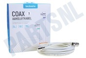 Technetix 11201530 Coax  Aansluitkabel 5 meter geschikt voor o.a. 4K Ultra HD