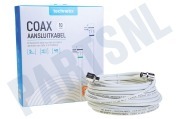Technetix 11201550 11201510 Coax  Aansluitkabel 10 meter geschikt voor o.a. 4K Ultra HD