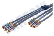 Tulp Kabel Component Kabel, 3x Tulp RCA Male - 3x Tulp RCA Male