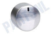 AEG 140027636012  Knop Gasknop zilver geschikt voor o.a. HG694340NB, HG795440XB