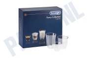 Nespresso 5513284451 DLSC302  Kopjes Fancy collection geschikt voor o.a. Set van 6 glazen, 2x Espresso, 2x Cappuccino, 2x Melk