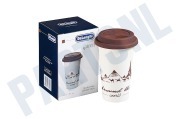 Nespresso 5513281041 DLSC057 Koffiezetapparaat Thermosbeker Keramische beker met dubbele wand geschikt voor o.a. The Globetrotter, 300 ml