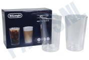 DeLonghi AS00001404 Koffieapparaat DLSC319 Thermische Dubbelwandige Glazenset geschikt voor o.a. Warme en koude dranken
