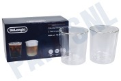 DeLonghi AS00001402 Koffiezetmachine DLSC318 Thermische Dubbelwandige Glazenset geschikt voor o.a. Warme en koude dranken