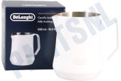 DeLonghi AS00006519 Koffiezetter DLSC081 Melkopschuimkan Wit, 500ml geschikt voor o.a. Capuccino, caffe latte, latte macchiato, 500ml