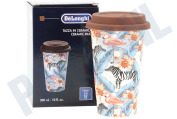 DeLonghi 5513284511 DLSC067 Koffie zetter Thermosbeker Keramische beker met dubbele wand geschikt voor o.a. Animals, 300 ml