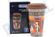 DeLonghi 5513284501 DLSC066 Koffiezetter Thermosbeker Keramische beker met dubbele wand geschikt voor o.a. Coffee Shop, 300 ml