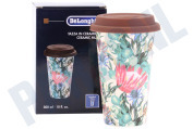 DeLonghi 5513284491 DLSC065 Koffie apparaat Thermosbeker Keramische beker met dubbele wand geschikt voor o.a. Flowers, 300 ml