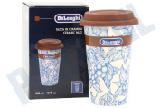DeLonghi 5513284481 DLSC064 Koffiezetter Thermosbeker Keramische beker met dubbele wand geschikt voor o.a. Blu Flower, 300 ml