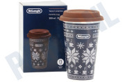 DeLonghi AS00004914 DLSC076 Koffie machine Thermosbeker Keramische beker met dubbele wand geschikt voor o.a. Knitted, 300 ml