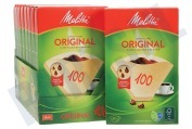 Melitta Koffie machine 6627300 Koffiefilter bruin 100, 40 stuks geschikt voor o.a. Aromaboy