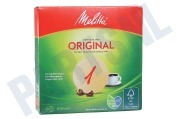 Melitta Koffie zetter 6629281 Koffiefilter bruin No 1, 100 stuks geschikt voor o.a. grootte 1, diameter 94 mm