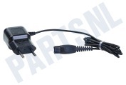 Philips 422203621751 Scheerapparaat Adapter Laadsnoer geschikt voor o.a. QP2530, QP2531, S1300, S1310, S1520