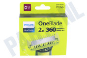 Philips QP624/50 Scheerapparaat Scheerblad OneBlade 4D Face 2x geschikt voor o.a. OneBlade