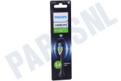 Philips HX6066/88  Tandenborstelset W2 Optimal White opzetborstels, 6 stuks, zwart geschikt voor o.a. Sonicare