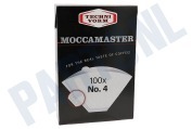 Moccamaster 85022 Koffiezetmachine Filter Koffiefilter N0.4, 100 stuks