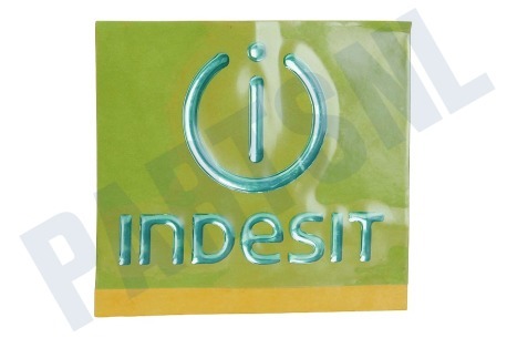 Indesit Koelkast 94380, C00094380 Sticker Indesit logo voor deur