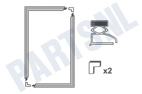 Universeel  Afdichtingsrubber Koelgedeelte, wit