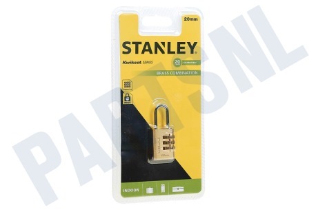 Stanley  S742-050 Stanley Hangslot Combination Brass 3 cijferig 20mm