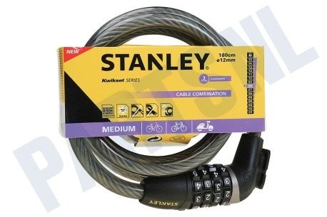 Stanley  S755-204 Stanley Fietskabel combinatieslot 180cm 12mm doorsnee