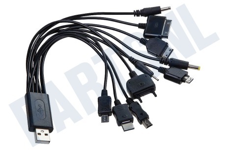 Sonim  USB Kabel Met 10 connectoren, 26cm