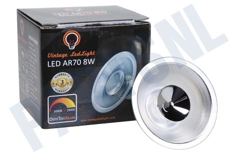 Vintage LedLight  LED AR70 B15D DimToWarm 2900-2000K 8W 35 Graden