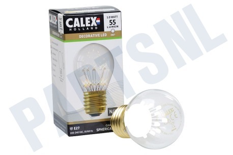 Calex  1301004400 Calex Pearl LED Kogellamp 240V 0,9W E27 P45, 14-leds