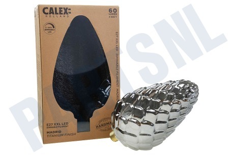 Calex  425990 Calex Madrid Led lamp 4W E27 Titanium dimbaar
