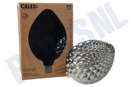 Calex  425984 Calex Sevilla Led lamp 4W E27 Titanium dimbaar