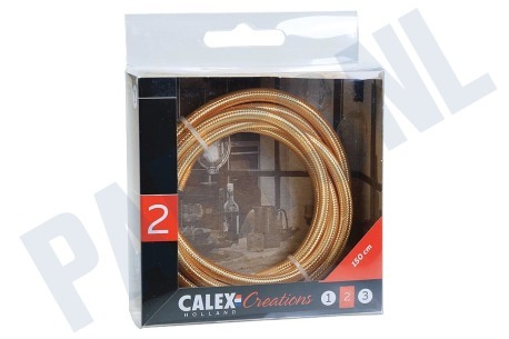 Calex  940222 Calex Textiel Omwikkelde Kabel Metallic Goud 1,5m