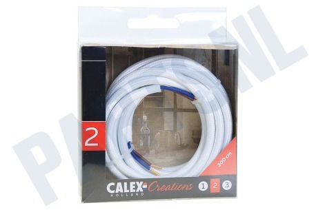 Calex  940260 Calex Textiel Omwikkelde Kabel Wit 3m