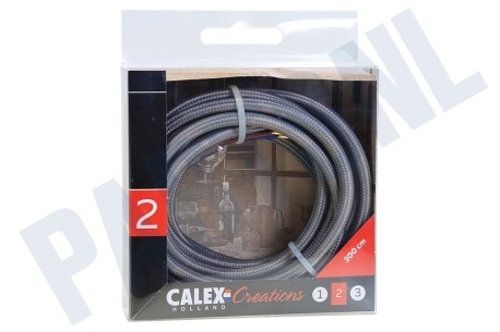 Calex  940268 Calex Textiel Omwikkelde Kabel Grijs 3m