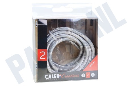 Calex  940270 Calex Textiel Omwikkelde Kabel Metallic Grijs 3m