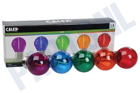 Calex  473434 Gekleurde LED kogellamp 220-240V 1W 5-pack