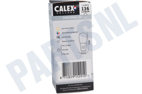 Calex  1101000400 LED Volglas Filament Schakelbordlamp 1,5W 136lm E14