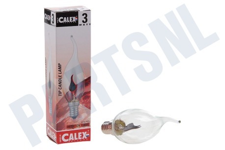 Calex  439636 Calex Tip Kaarslamp 240V 3W E14 flickervlam 35x126