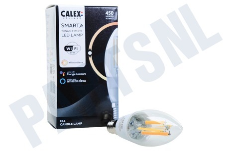 Calex  Smart LED Filament Clear Kaarslamp B35 E14 Dimbaar