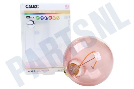 Calex  Colors Nora G95 Quartz Pink LED lamp 4W Dimbaar