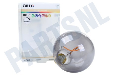 Calex  Colors Nora G95 Topaz Grey LED lamp 4W Dimbaar
