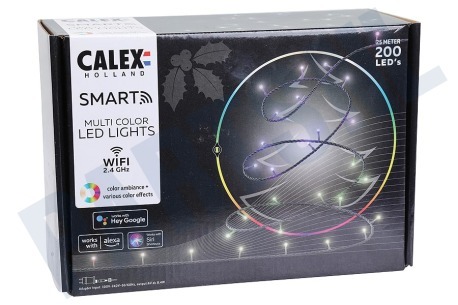 Calex  2801000200 Smart Kerstverlichting, RGB, 200 LED's, 25 meter