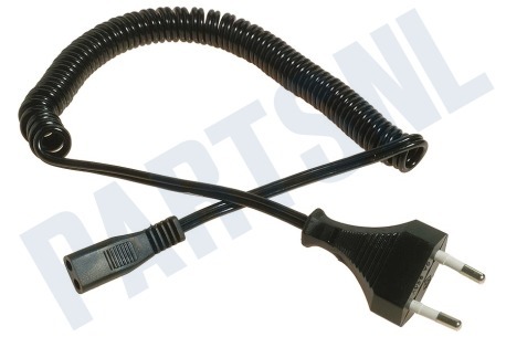 Elektra  Snoer 2.5A 230V spiraal zwart 1,8M