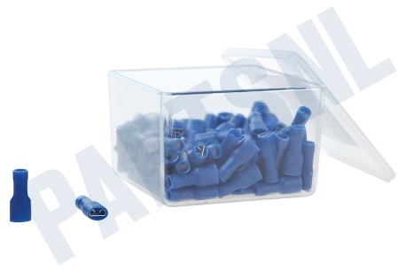 Klemko  Kabelschoen blauw -schuif- 6,3-0,8
