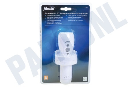 Alecto  ATL-110 Oplaadbare LED Zaklamp Wit