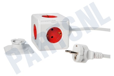 Powercube  Tafelcontactdoos 3x1,5mm2 2500W RA wit/rood 1,5M