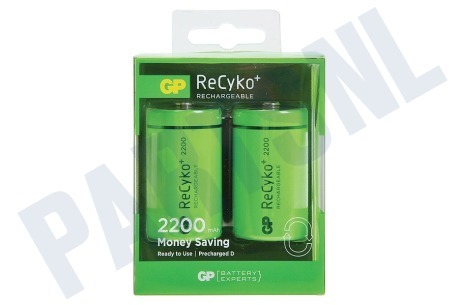 GP  LR20 ReCyko+ D 2200 - 2 oplaadbare batterijen