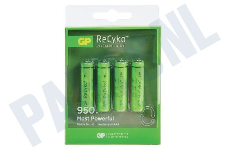GP  LR03 ReCyko+ AAA 950 - 4 oplaadbare batterijen